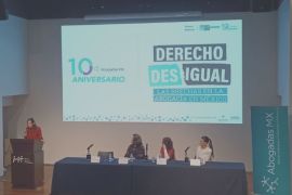 Presentación del primer informe: Derecho Desigual: Las brechas en la abogacía en México. / Crédito de la imagen: Abogadas Mx.