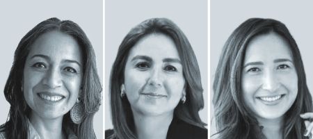 Anahí Serrano, de Cannizzo (izquierda); Mónica Arias Madrigal, de Consortium Legal - Costa Rica (centro), y Mariane Kondo, de Demarest Advogados.